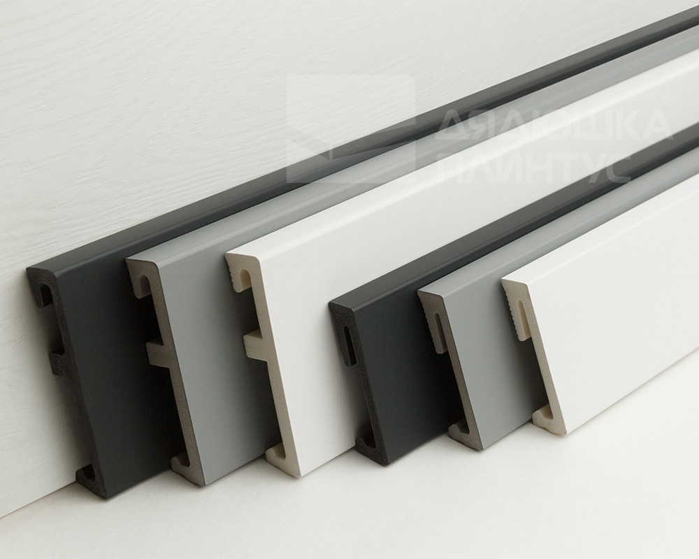 Плинтус напольный Salag Alpha 60*15*2400 мм Чёрный