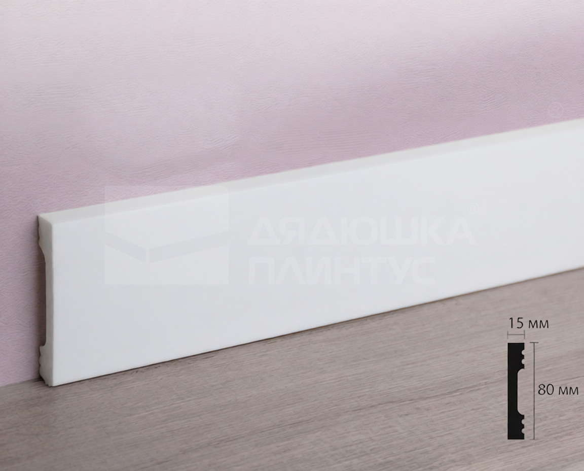 Плинтус из полистирола высокой плотности NMC Wallstyl FD8 Белый