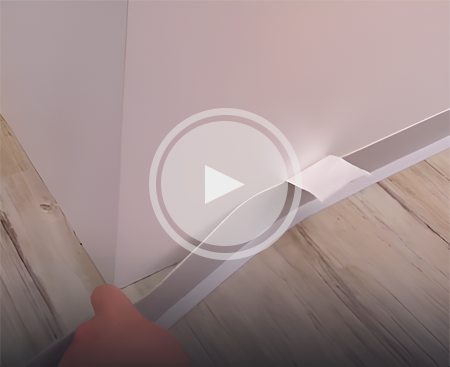 Монтаж гибкого плинтуса Doellken