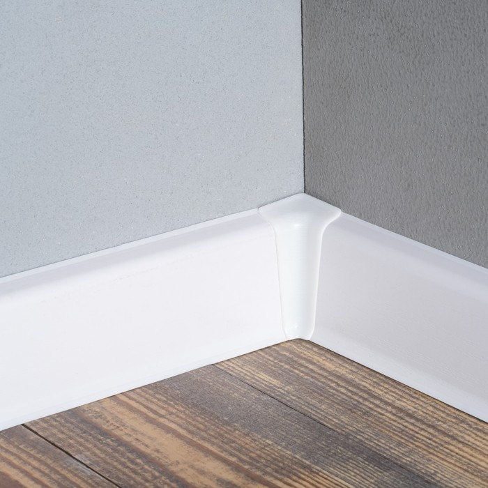 Плинтус ПВХ Salag Lima 72мм 2,5м. Белый