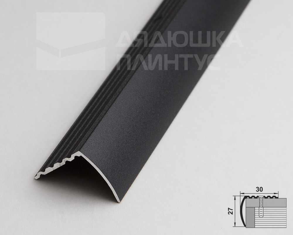 Порог угловой ПУ 04.2700.215 Черный
