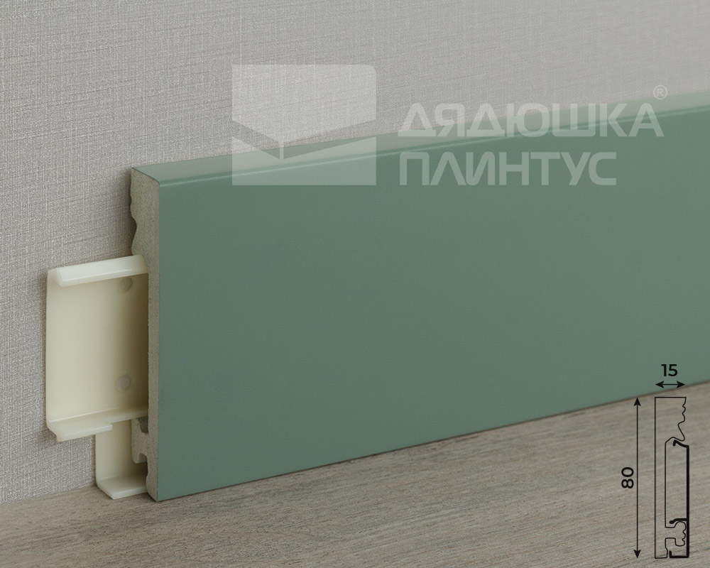 Плинтус из полистирола высокой плотности Волшебная Палочка. Окрашенная. 80мм 2м. RAL 9003