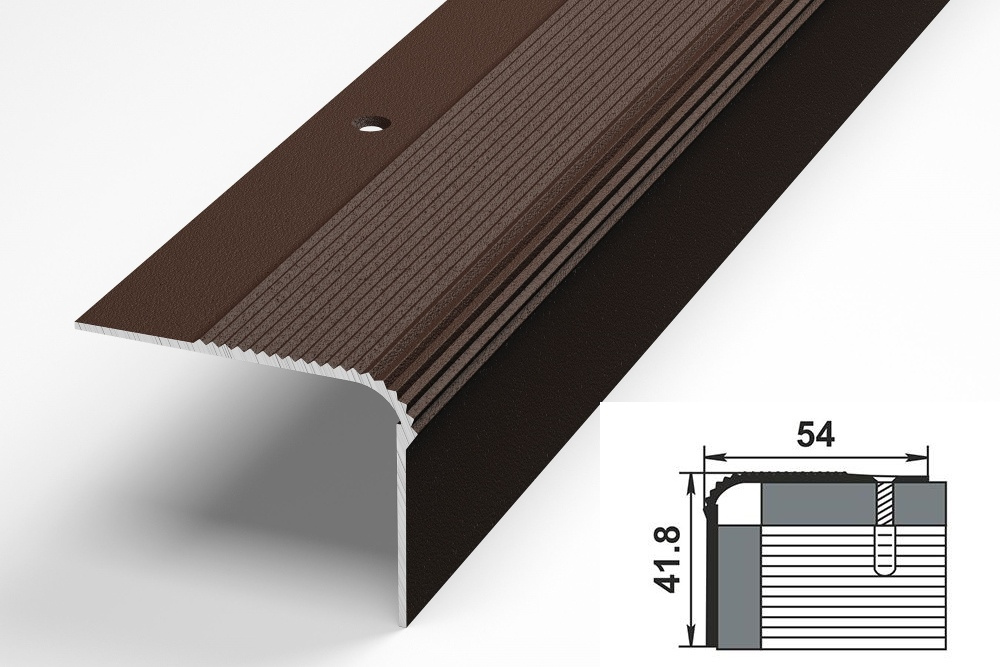 Порог угловой ПУ 02.2700.203 Шоколад