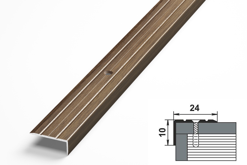 Порог угловой ПУ 01.2700.261 Дуб мокко