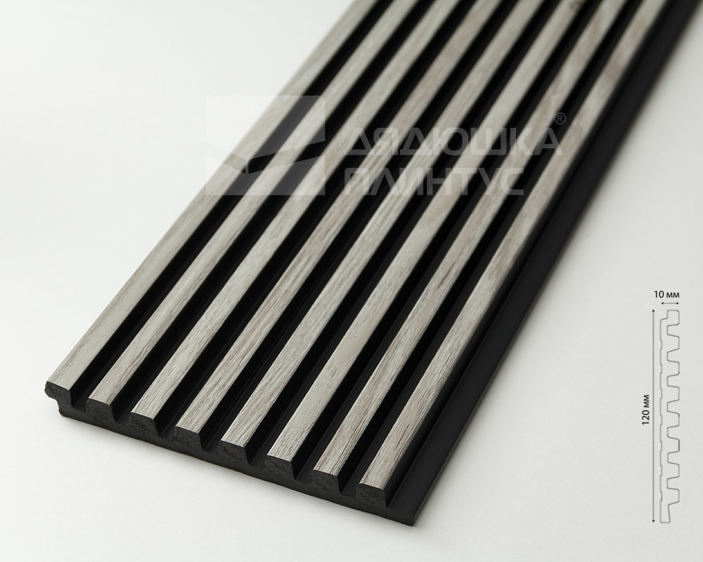 Панель вспененный полистирол  ГРЕЙС 3D RAIL EAST 120*2700 Береза