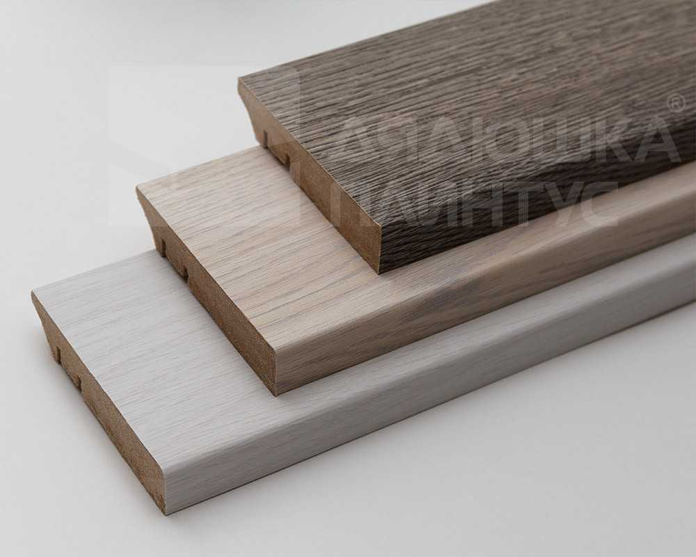 Плинтус МДФ Волшебная палочка Гарден 60 мм.228 Дуб Слоновая кость