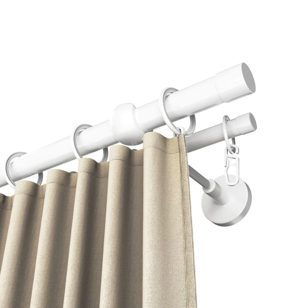 Карниз двухрядный кованый УЮТ d25мм 2,0м Белый