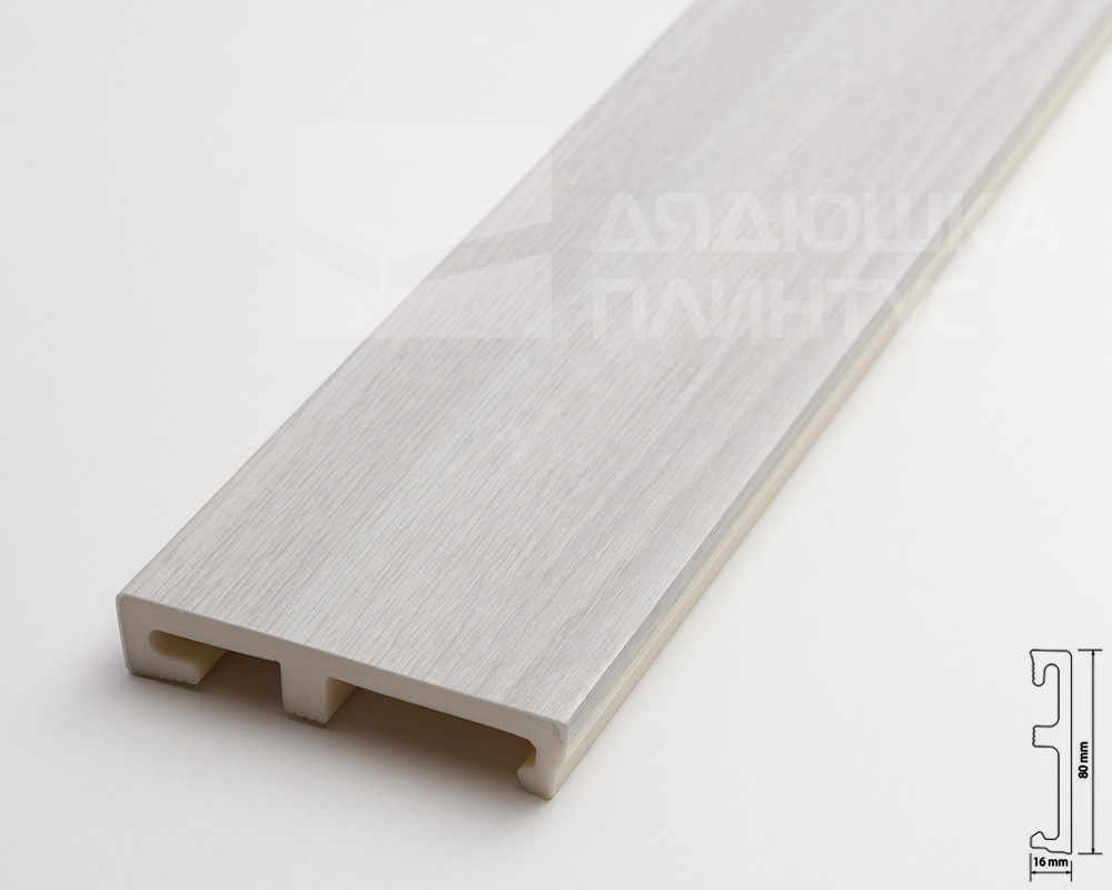 Плинтус напольный Salag Alpha 80 Слава 2,4м