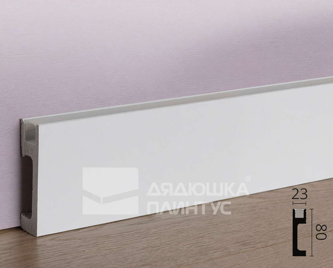 Плинтус из полистирола высокой плотности NMC Wallstyl IL10 Белый
