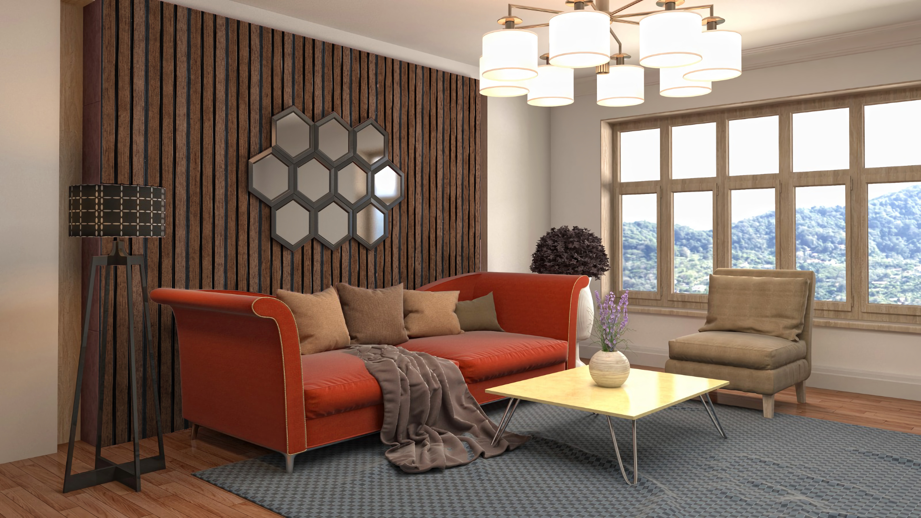 Панель вспененный полистирол ГРЕЙС 3D RAIL 120*2700 мм. Махагон