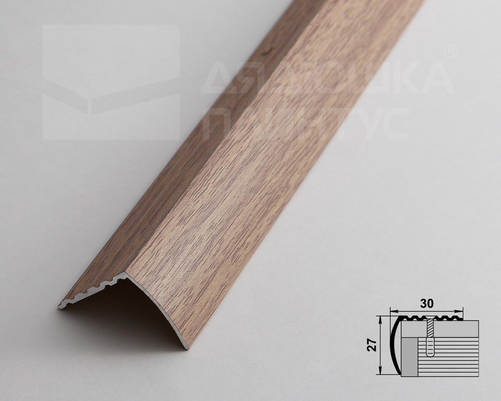 Порог угловой ПУ 04.900.087 Дуб беленый