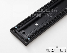 Карниз двухрядный алюминиевый ТРЭК УЮТ 1,6м Черный